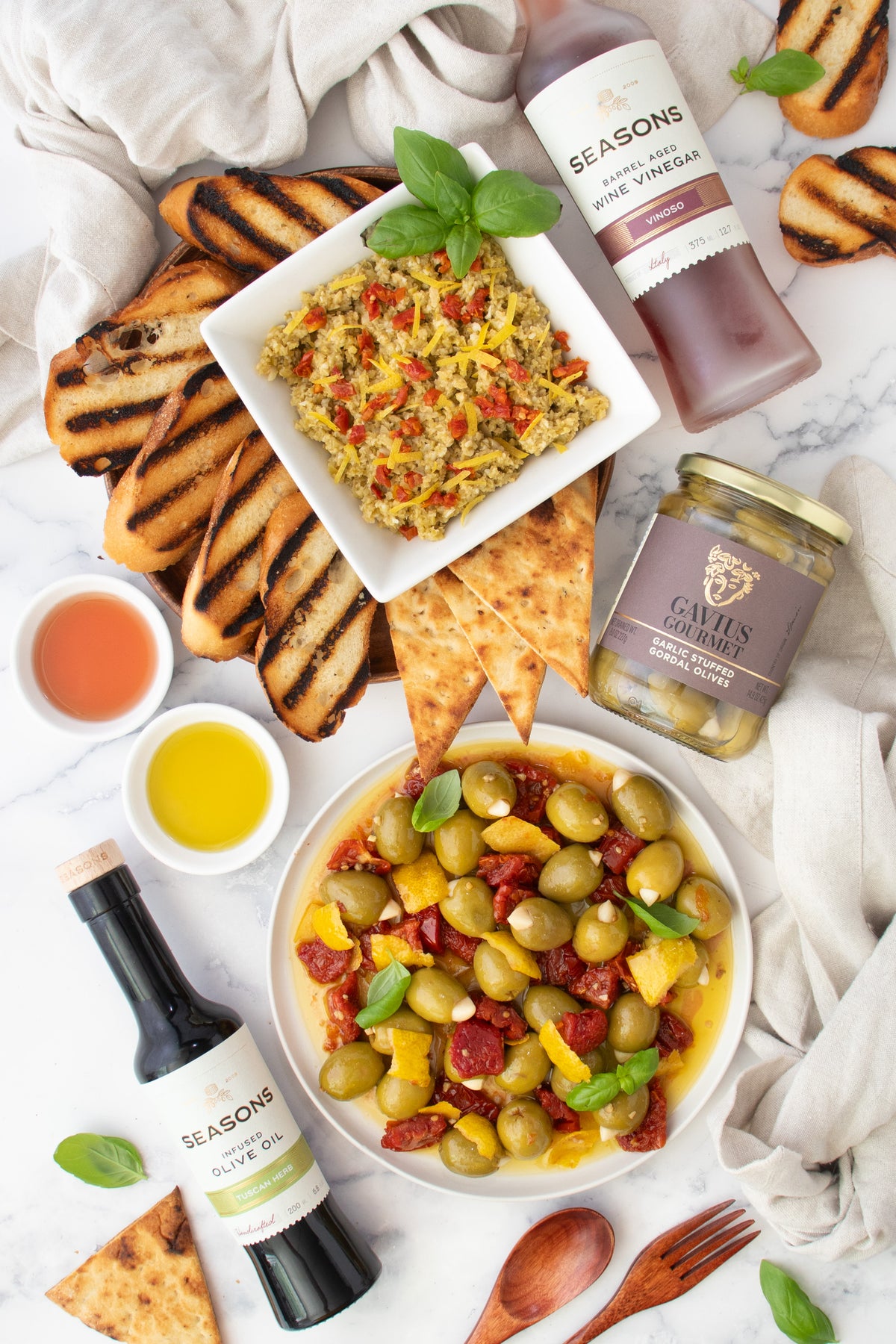 Mediterranean Herb Tapenade & Marinated Olive Duo