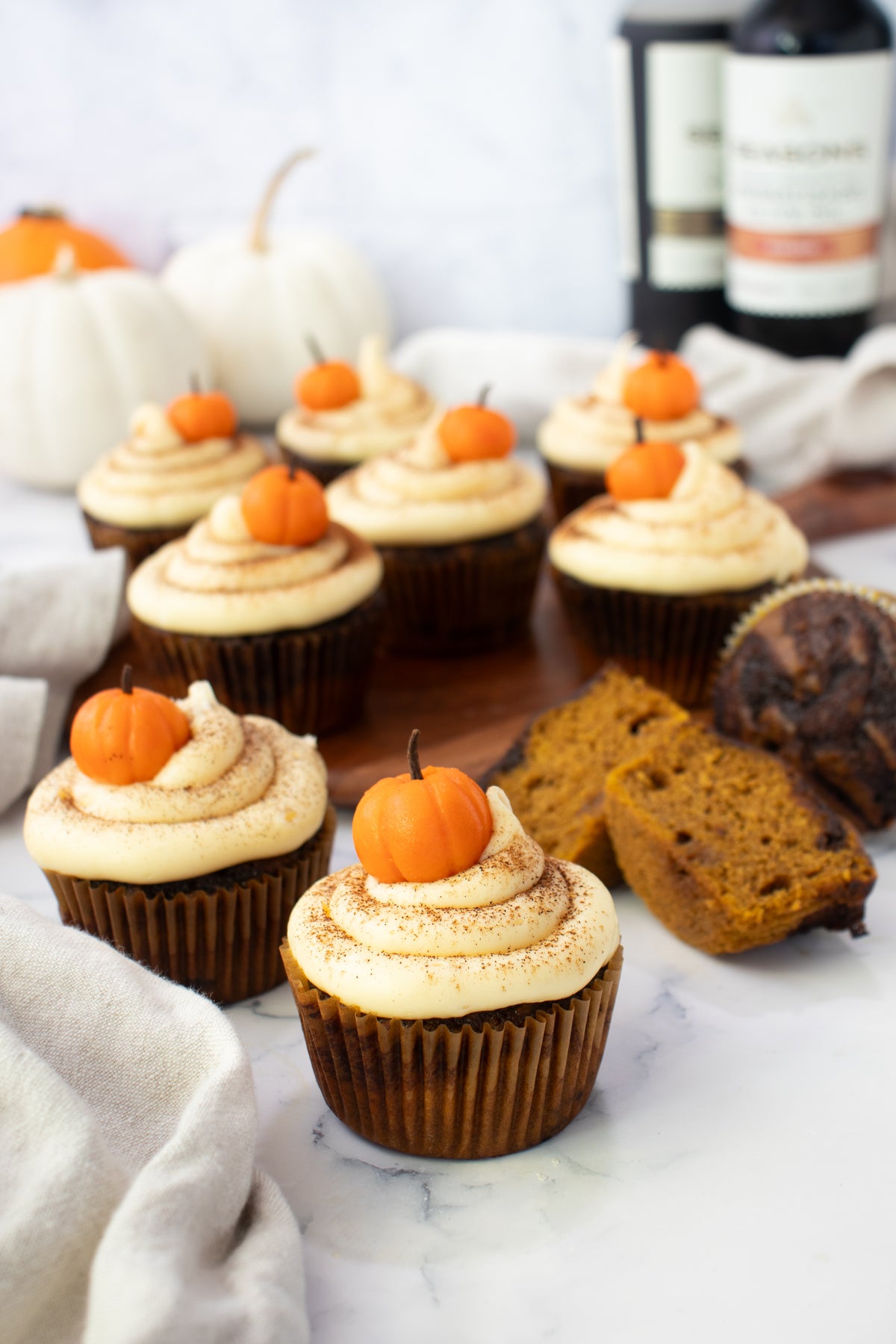 Pumpkin & Ginger Olive Oil Cupcakes