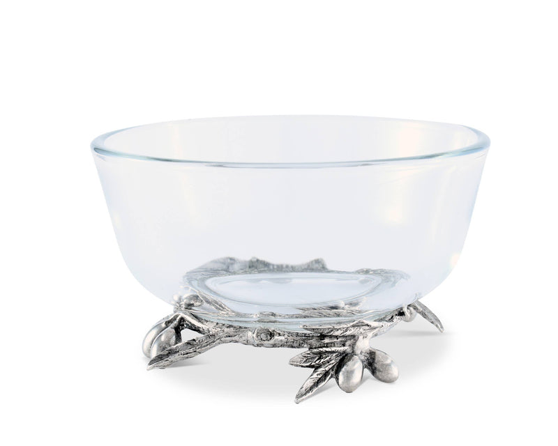 Millpress Imports Tableware Olive Grove Glass & Pewter Bowl