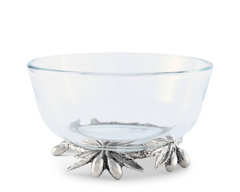 Millpress Imports Tableware Olive Grove Glass & Pewter Bowl